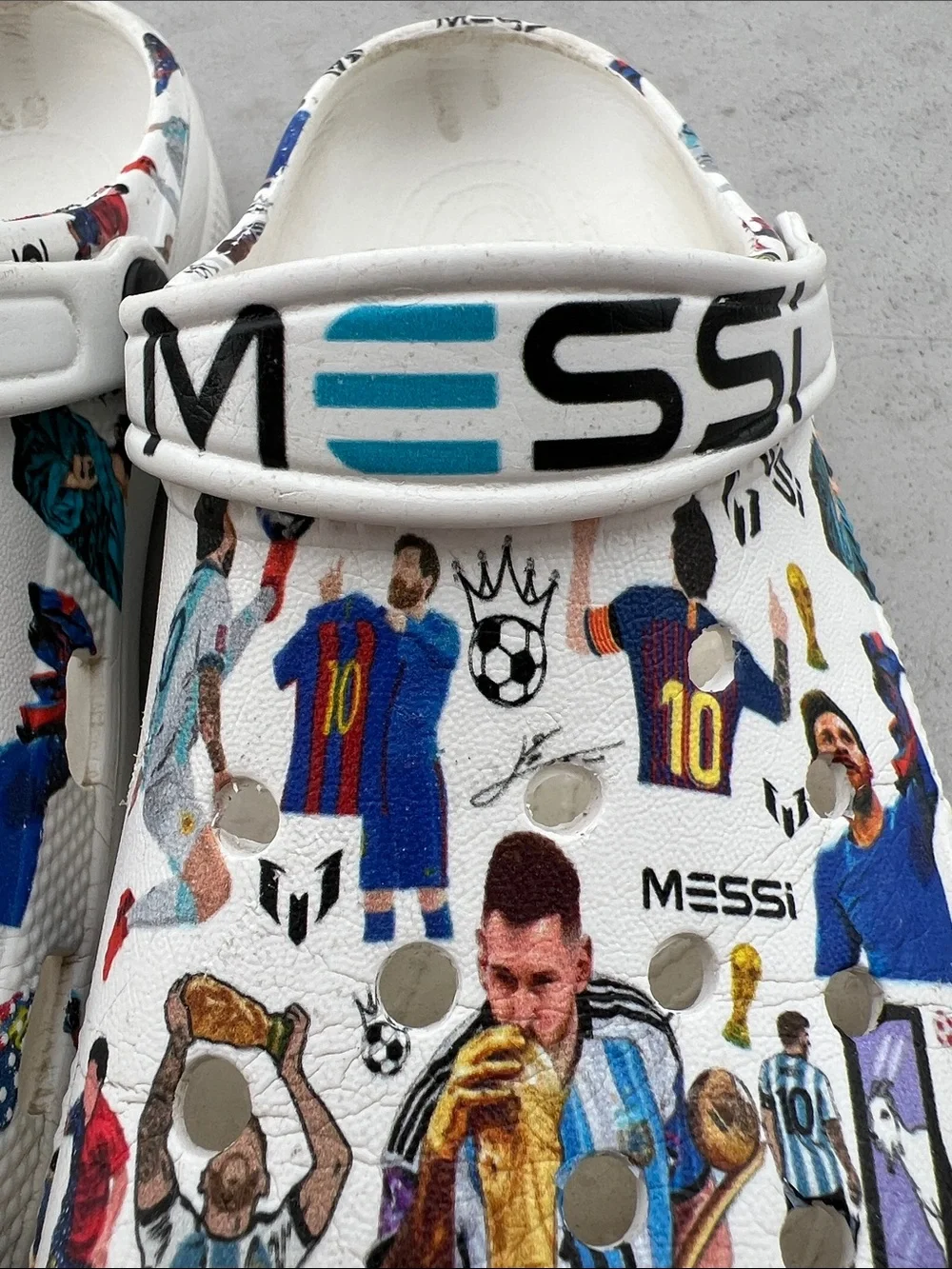 Lionel Messi Football Soccer Sport Clogs Shoes Youth Size 4 5